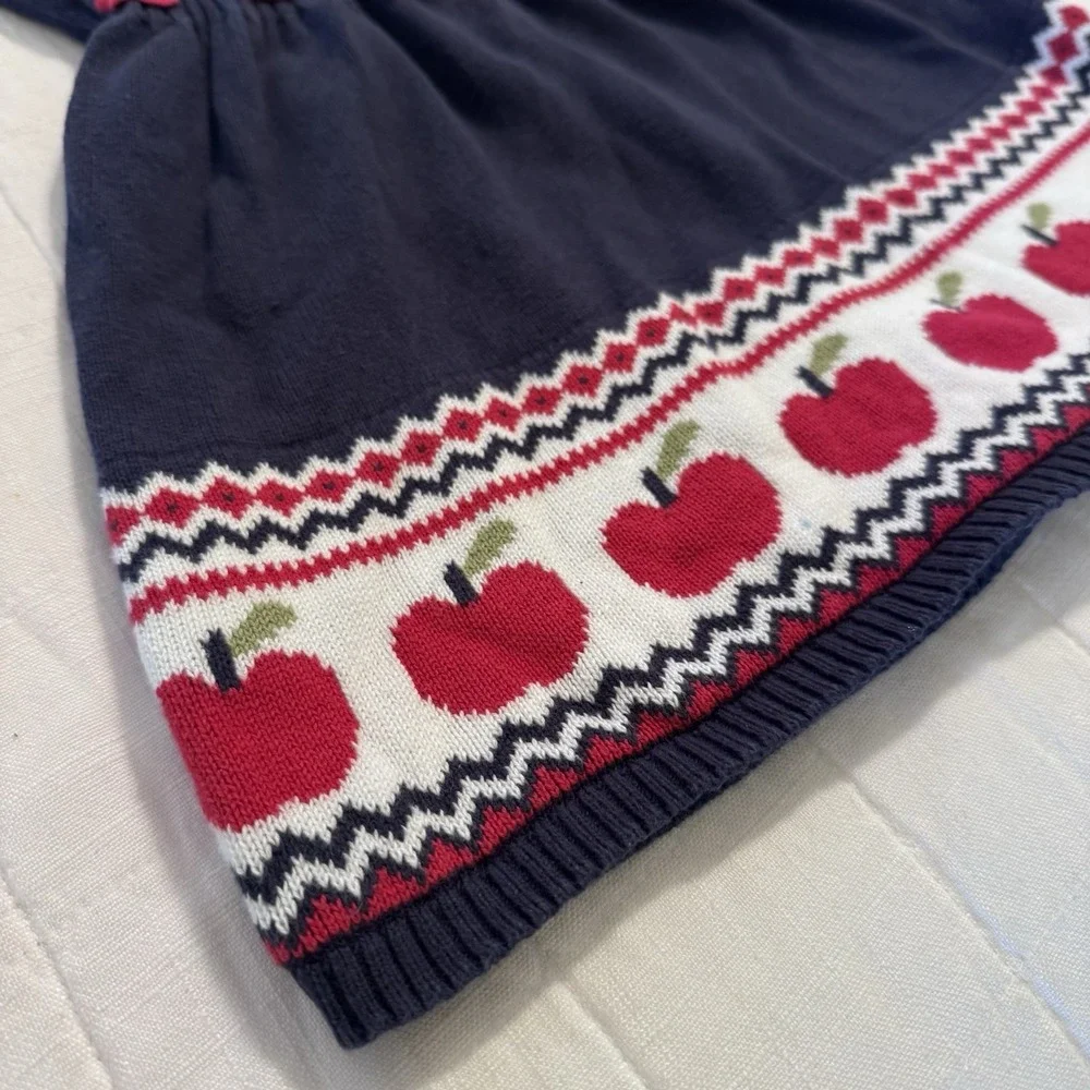 Gymboree Girls Apple Sweater Dress -‎ 5T Classroom Cutie First Day Of School